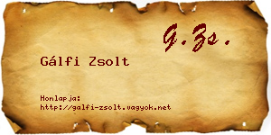 Gálfi Zsolt névjegykártya